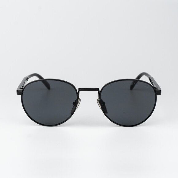 Prada Men Sunglasses Black Polarized Round PRB51S 1AB5Z1 NEW AUTHENTIC - Picture 3 of 13